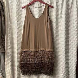 Nude / dusty rose mini dress. Never worn. Fully lined.